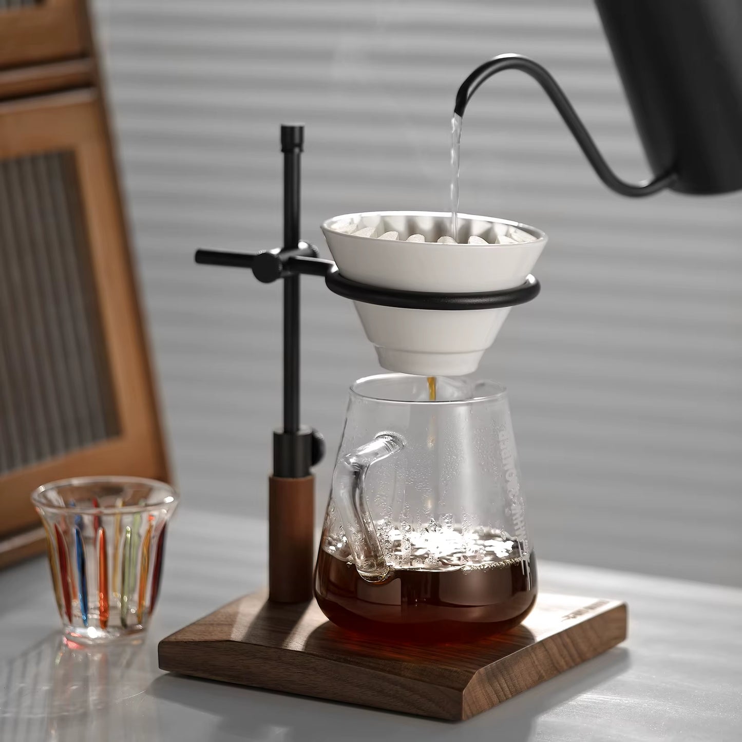 MHW-3BOMBER Official Pour over Stand Coffee Station Adjustable Filter Holder Dripper Stand Portable Barista Professional Tool