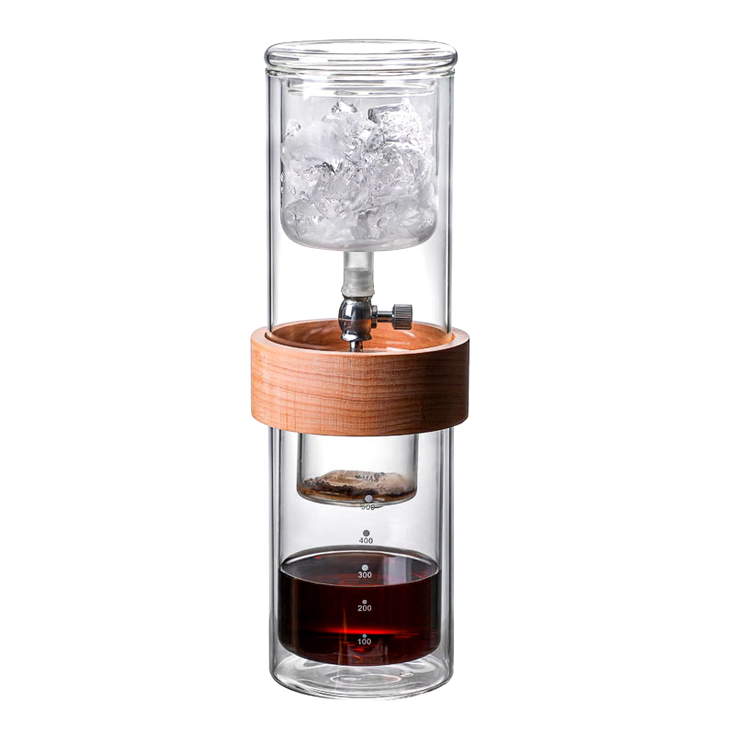 Glass Ice Drip Coffee Pot Portable Coffee Mug Cold Drip Coffee Maker Drip Pot