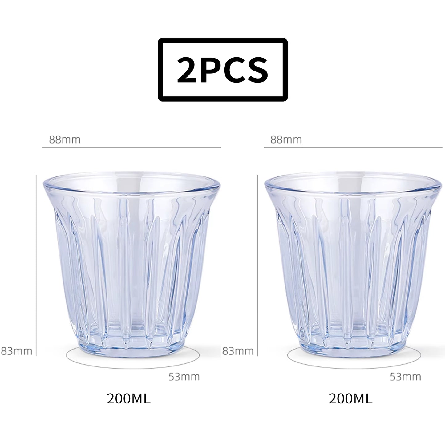 160Ml 200Ml Glass Espresso Cups Italian Style Clear Non-Slip Coffee Cup Delicate Home Barista Kitchen Accessories