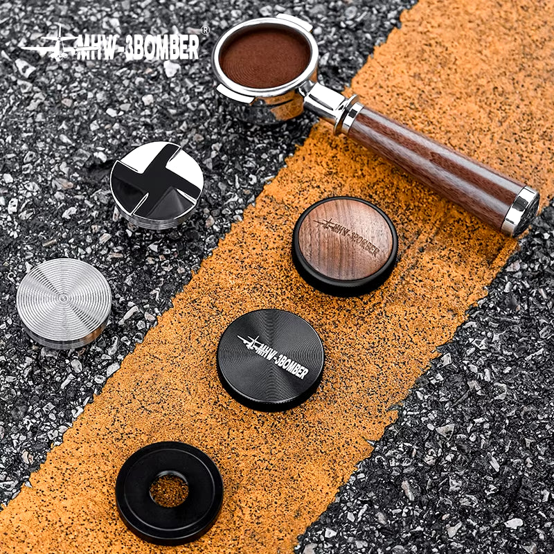 51/53/58Mm Coffee Tamper & Distributor with Tamping Mat Cleaning Brush Espresso Tamper Set Home Barista Accessories