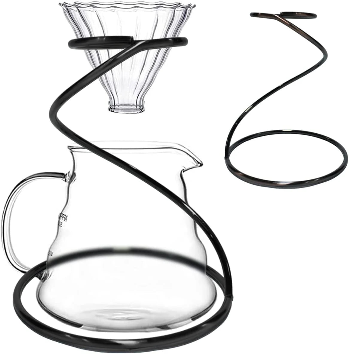 Glass Pour over Coffeemaker, Hand Drip Coffee Kit