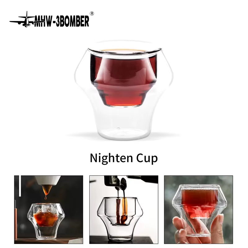 Double Wall Glass Espresso Cups Anti-Scald Reusable Tea Mug Shot Glass Wine Cup Art Home Barista Coffee Accessories