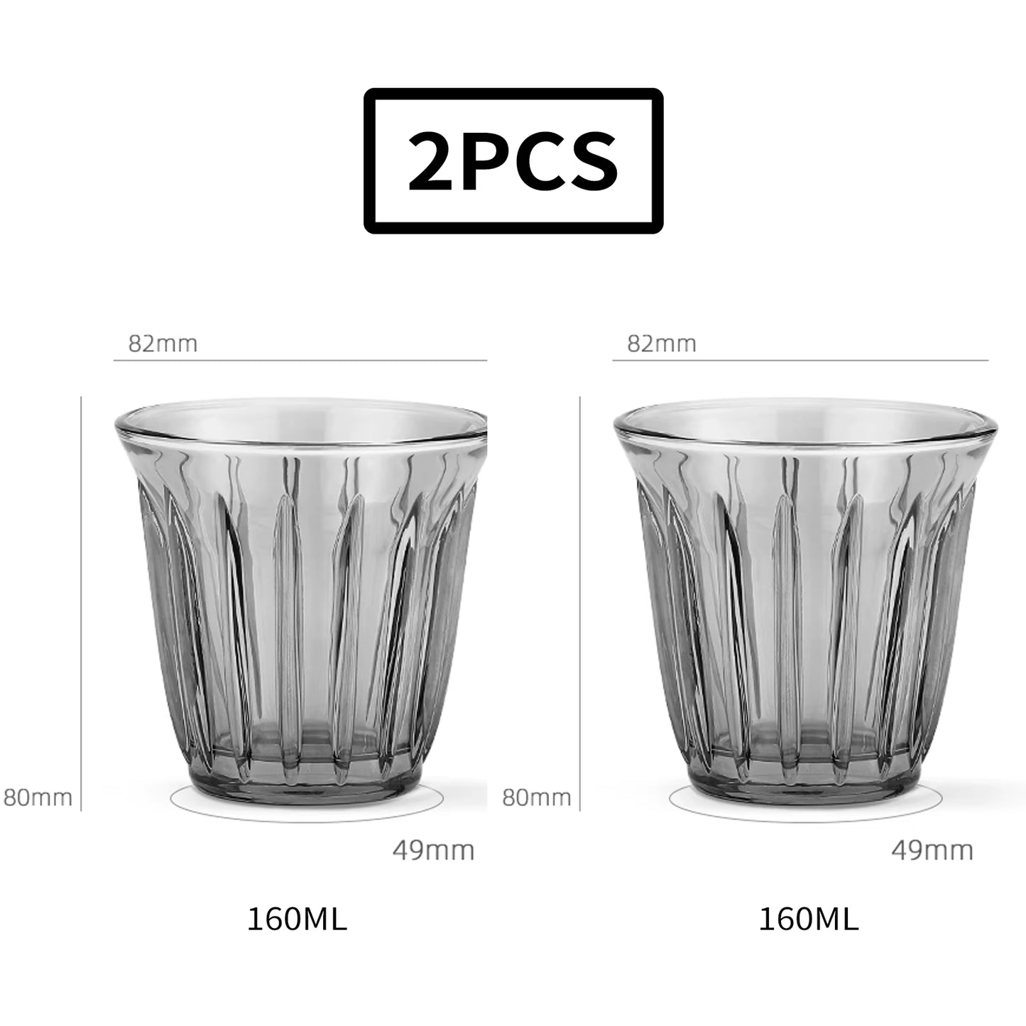 160Ml 200Ml Glass Espresso Cups Italian Style Clear Non-Slip Coffee Cup Delicate Home Barista Kitchen Accessories