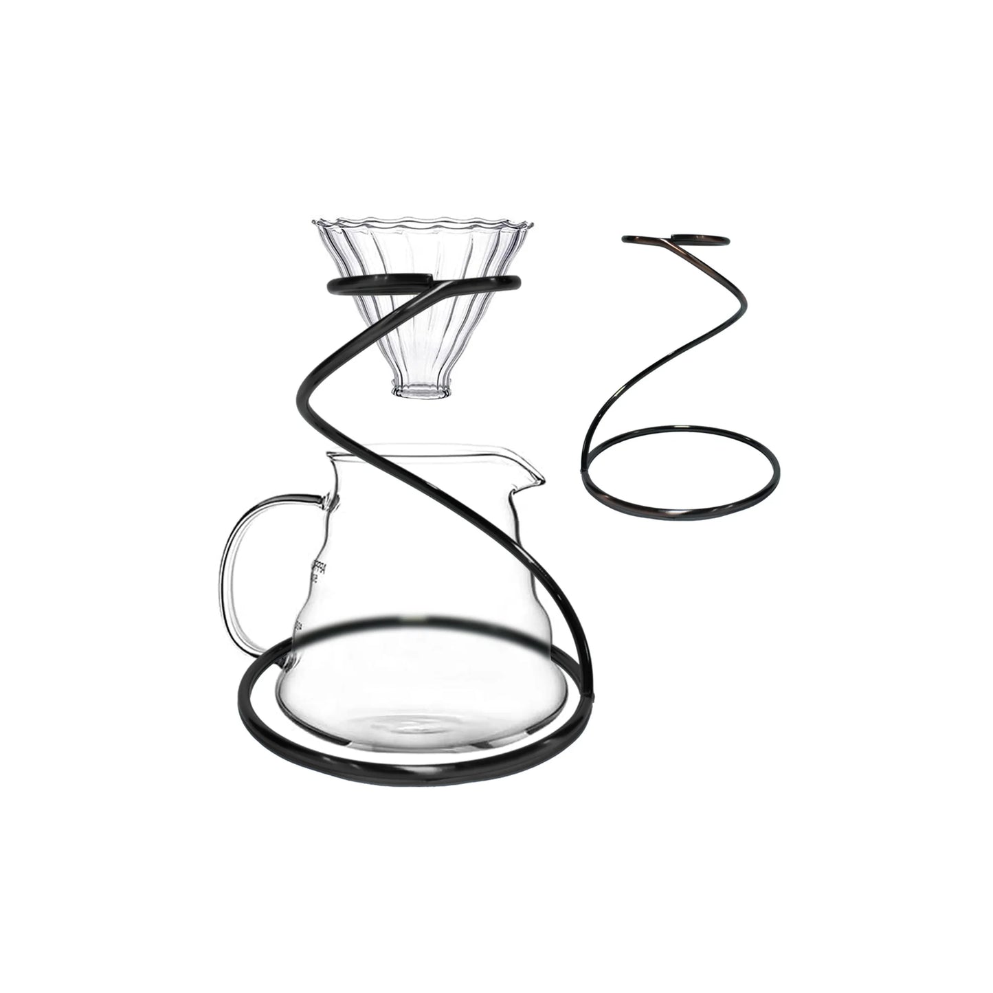 Glass Pour over Coffeemaker, Hand Drip Coffee Kit