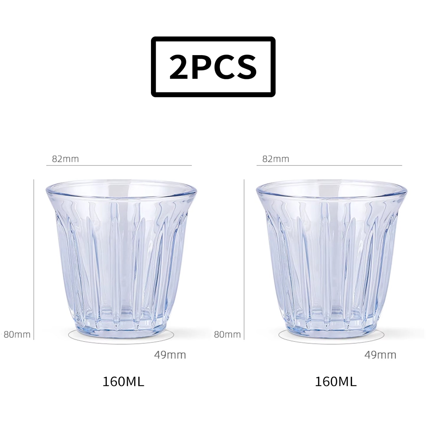 160Ml 200Ml Glass Espresso Cups Italian Style Clear Non-Slip Coffee Cup Delicate Home Barista Kitchen Accessories