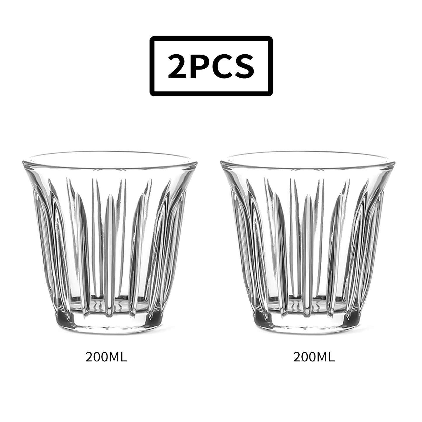 160Ml 200Ml Glass Espresso Cups Italian Style Clear Non-Slip Coffee Cup Delicate Home Barista Kitchen Accessories