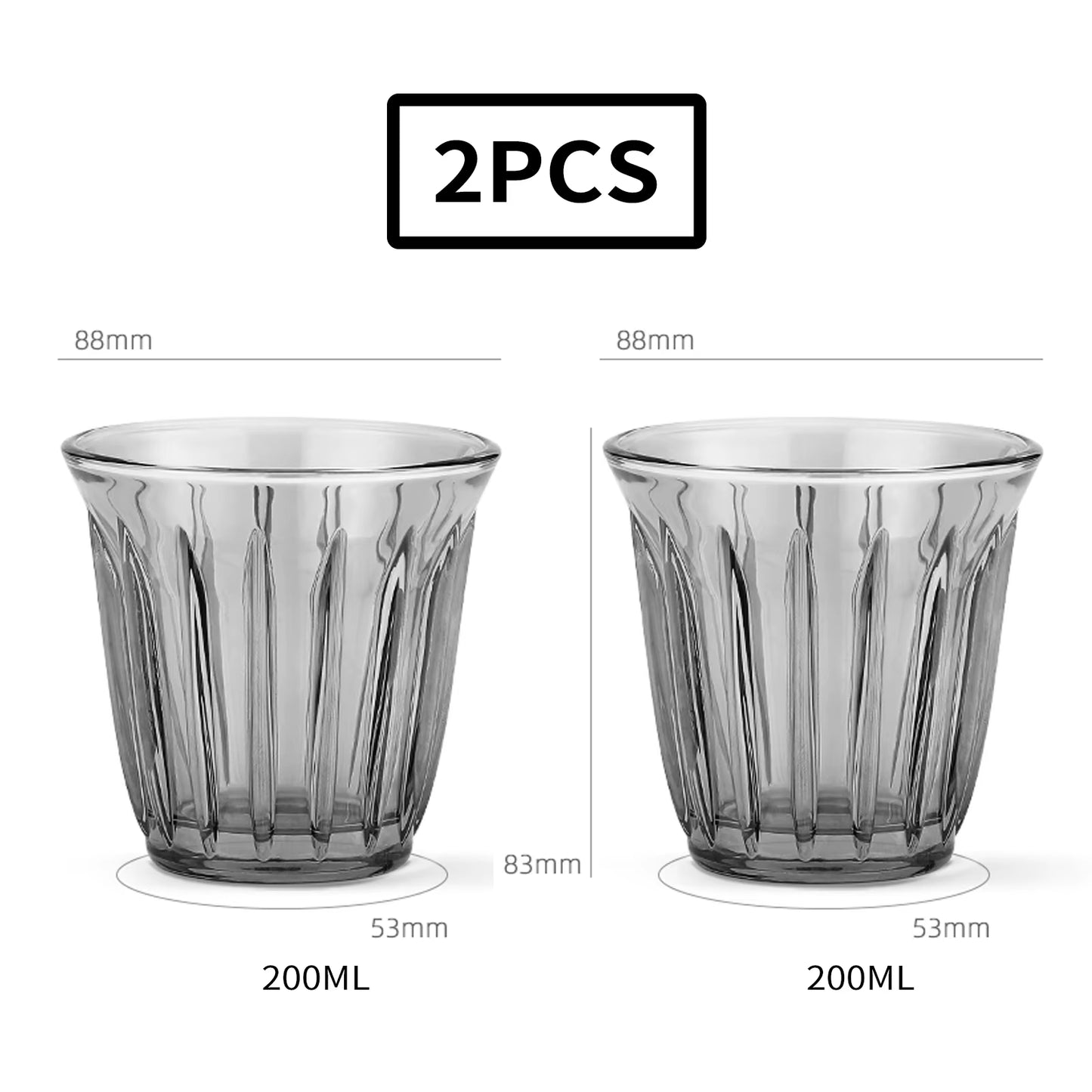 160Ml 200Ml Glass Espresso Cups Italian Style Clear Non-Slip Coffee Cup Delicate Home Barista Kitchen Accessories