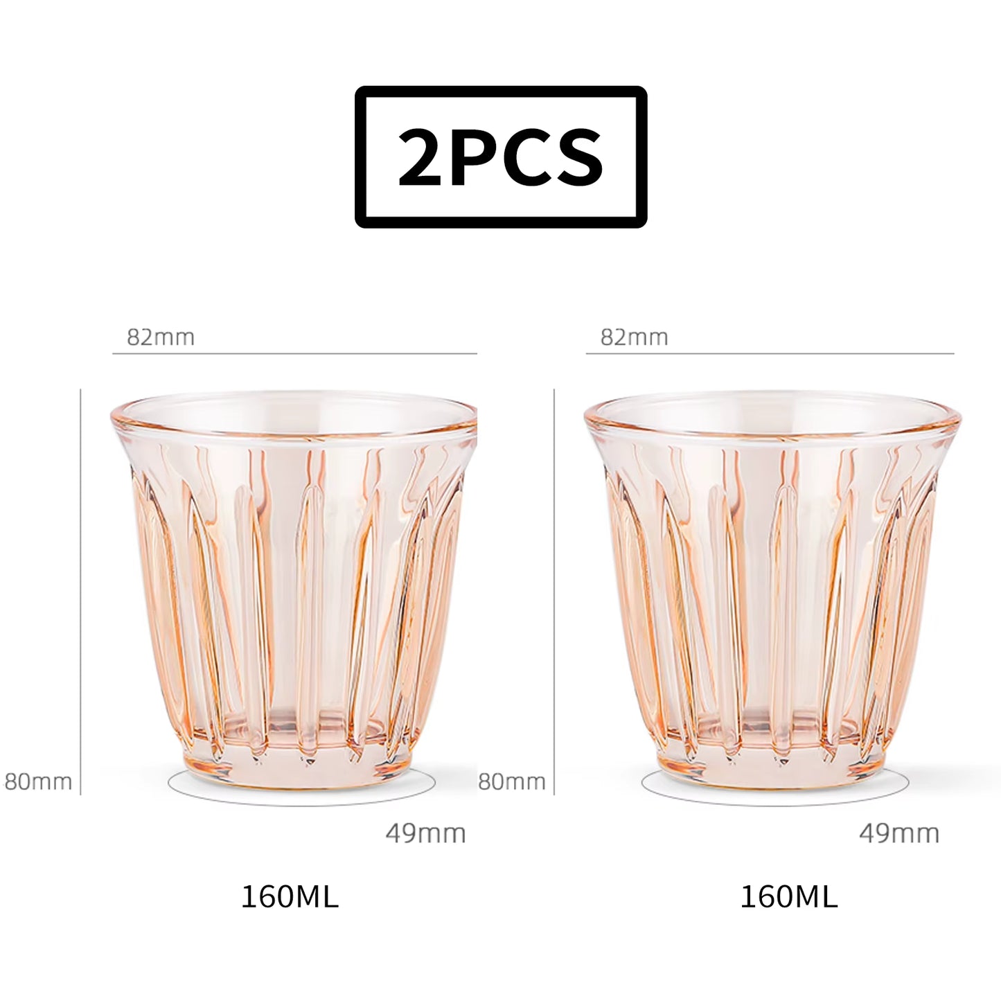 160Ml 200Ml Glass Espresso Cups Italian Style Clear Non-Slip Coffee Cup Delicate Home Barista Kitchen Accessories