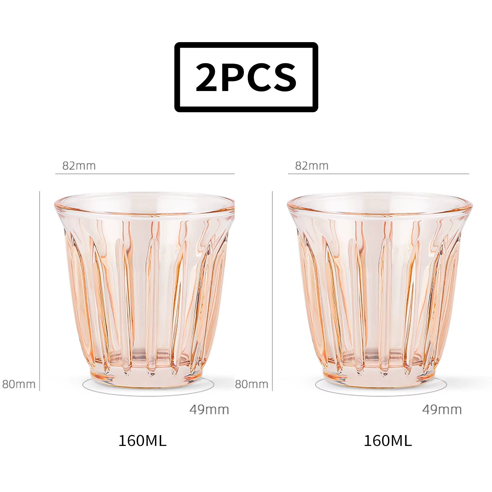 160Ml 200Ml Glass Espresso Cups Italian Style Clear Non-Slip Coffee Cup Delicate Home Barista Kitchen Accessories