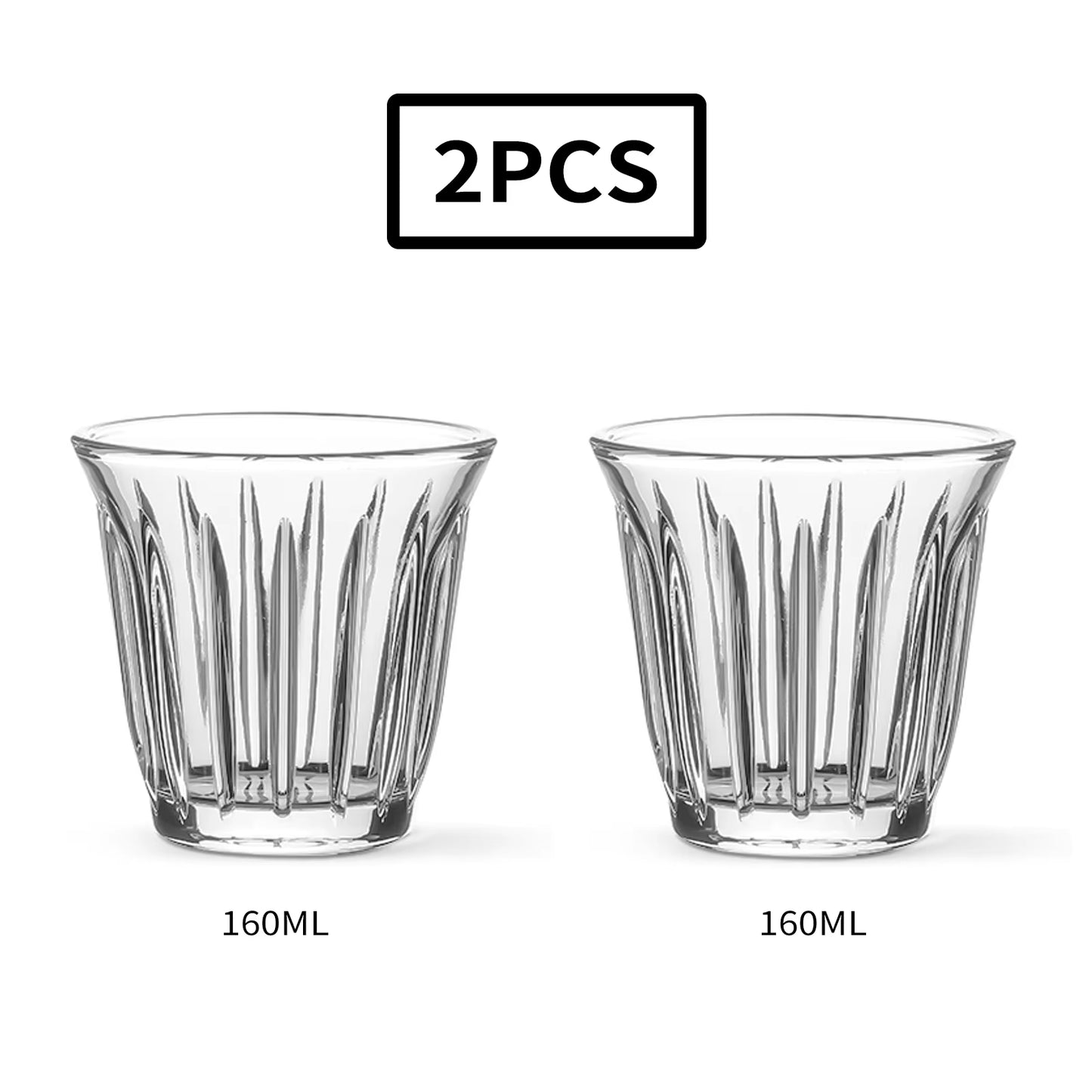 160Ml 200Ml Glass Espresso Cups Italian Style Clear Non-Slip Coffee Cup Delicate Home Barista Kitchen Accessories