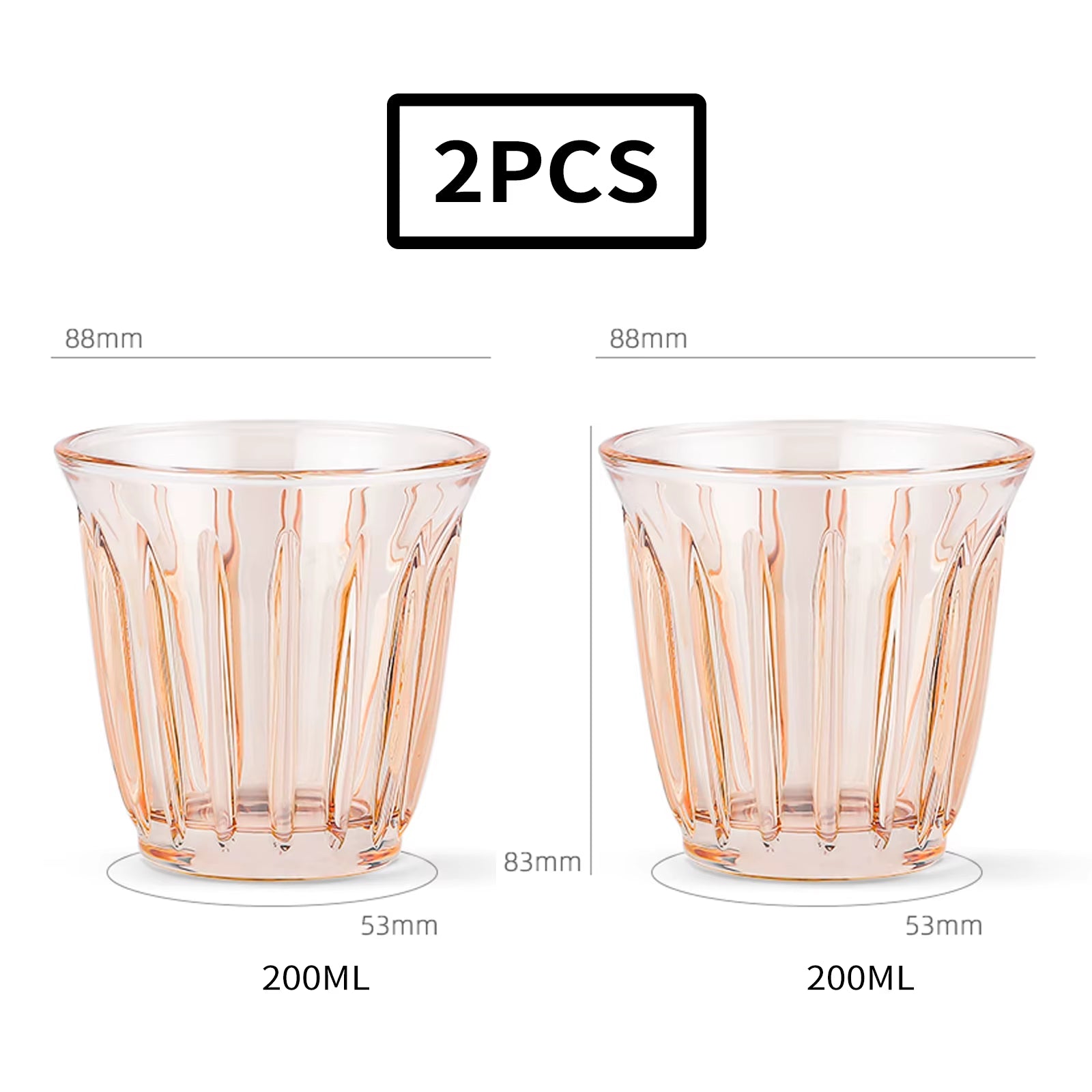 160Ml 200Ml Glass Espresso Cups Italian Style Clear Non-Slip Coffee Cup Delicate Home Barista Kitchen Accessories