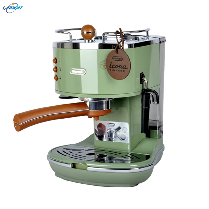 Electric Coffee Maker Coffee Machine Semi Automatic Coffee Machine Retro Italian Milk Foam Machine