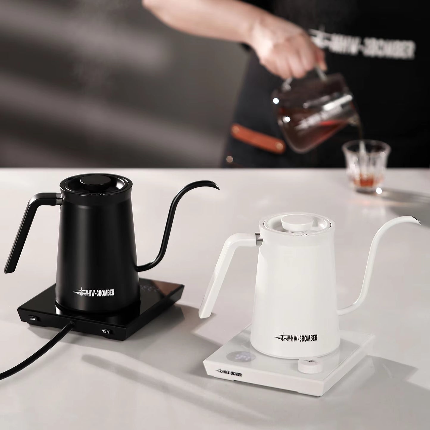 Smart Electric Coffee Kettle Precise Temperature Control Gooseneck Kettles Pour over Coffee Home Barista Accessories