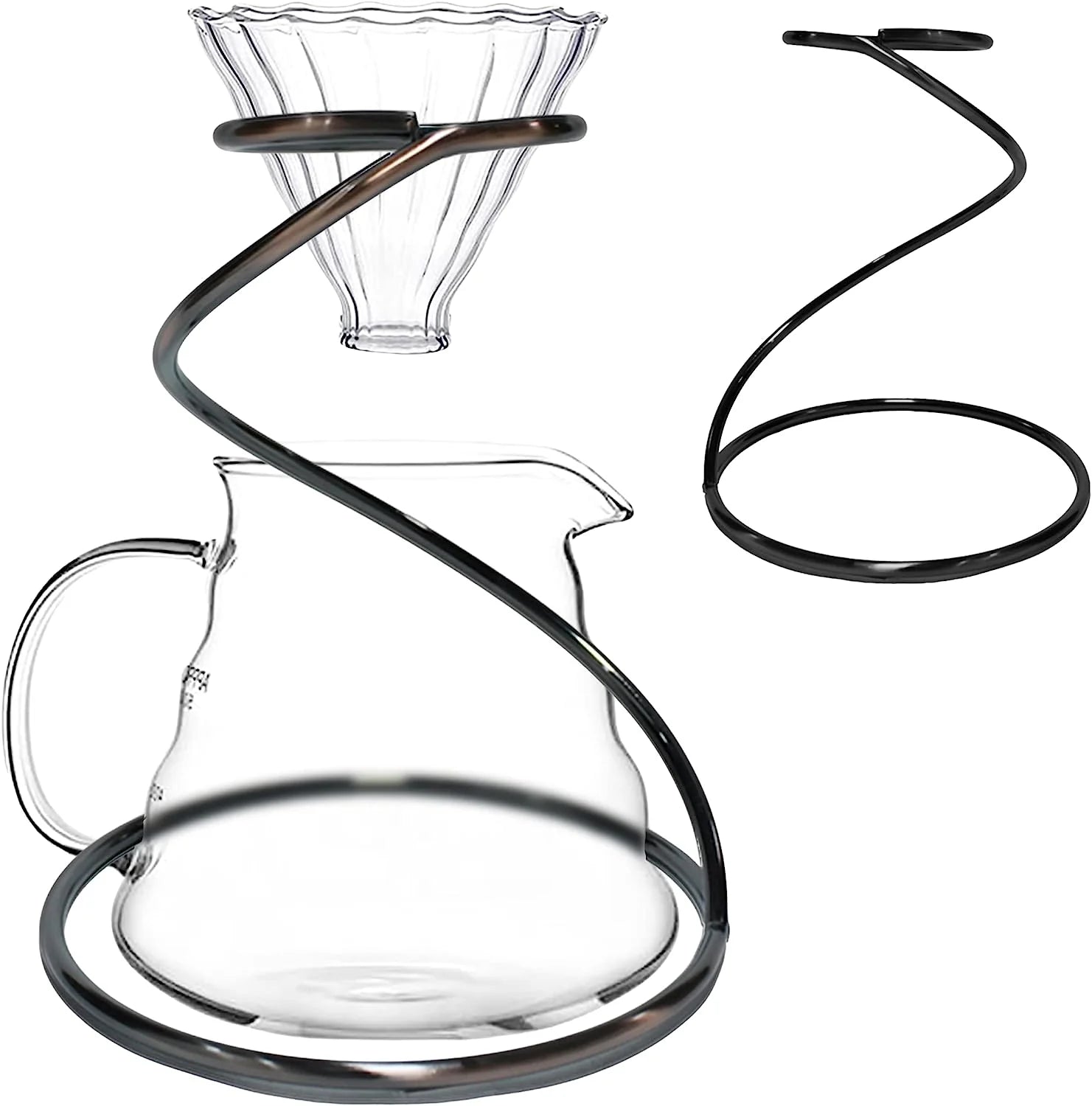 Glass Pour over Coffeemaker, Hand Drip Coffee Kit