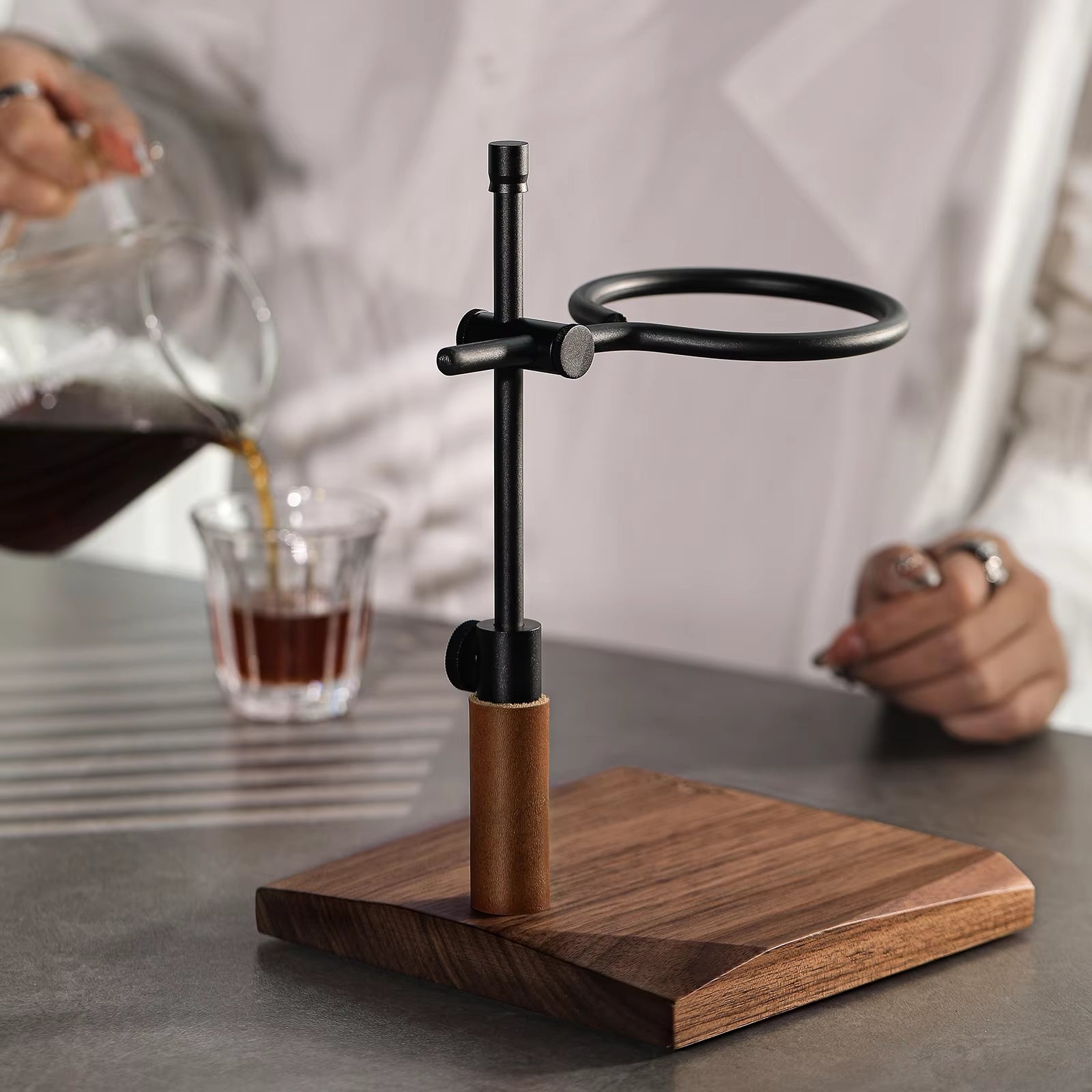 MHW-3BOMBER Official Pour over Stand Coffee Station Adjustable Filter Holder Dripper Stand Portable Barista Professional Tool